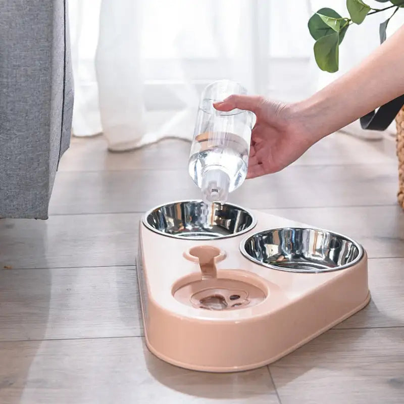 3 in 1 Pet Food Bowl with Automatic Drinking Feeder - HW Pets Store